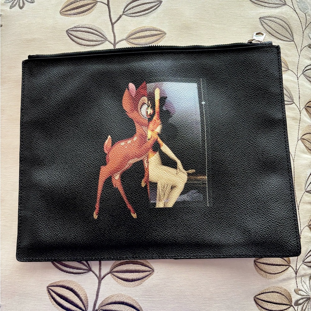 Givenchy x Disney Bambi Print Large Zippy Clutch Limited Edition